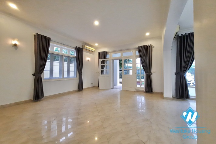 Large airy house for lease in Ciputra compound, Tay Ho, Hanoi- semi furnished.
